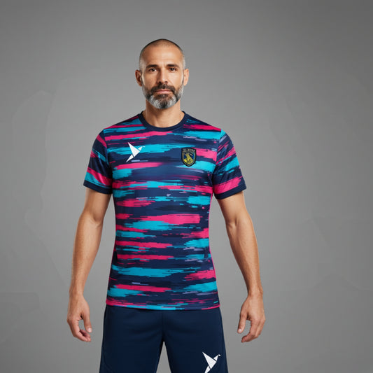 Neon Brush Stroke Design